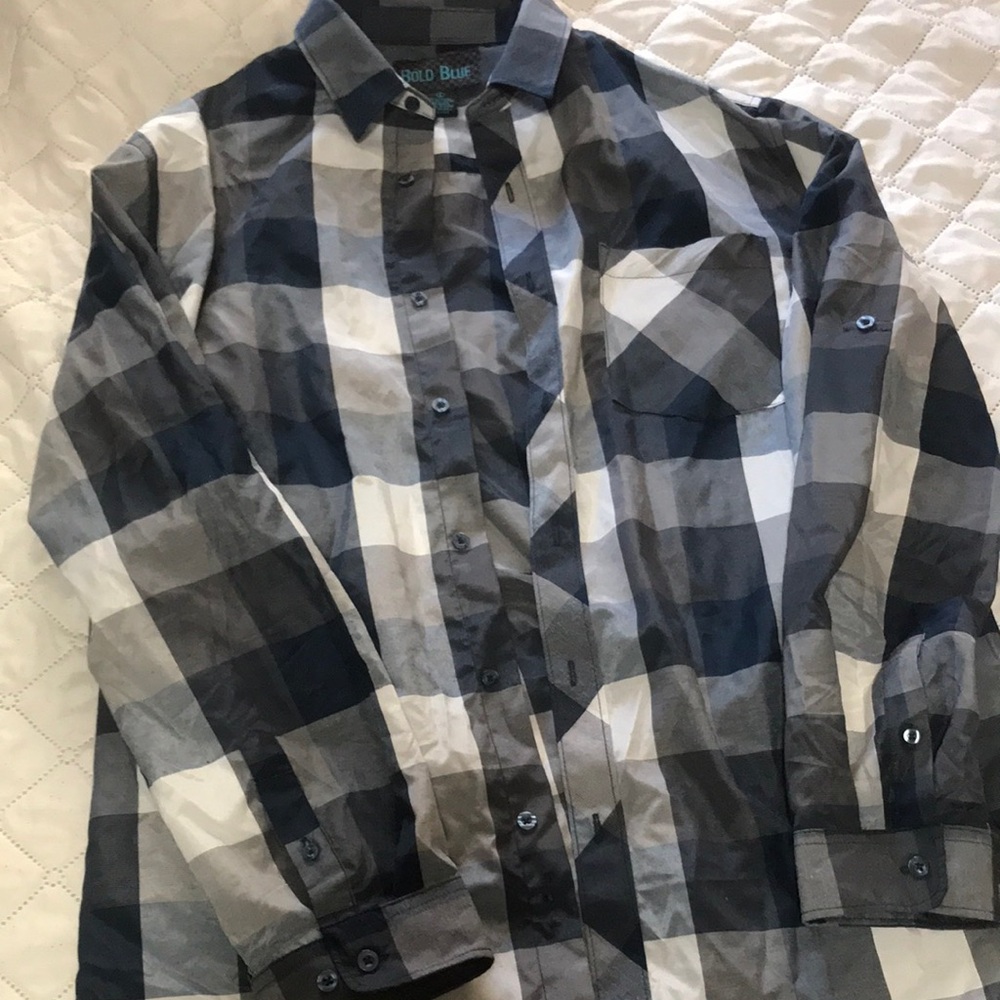 Plaid Button-Up Shirt